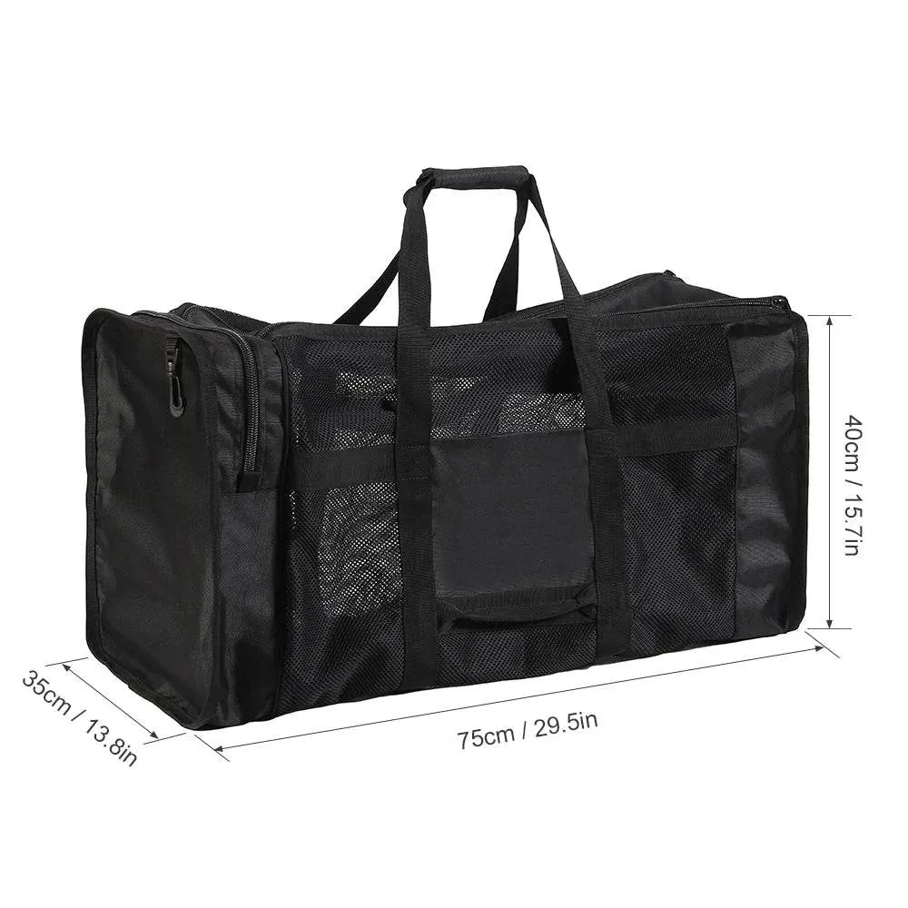 100L Mesh Duffle Gear Bag for Scuba Diving Snorkeling Swimming Beach Duffle Bag for Snorkeling Equipment 29.5" * 13.8" * 15.7"