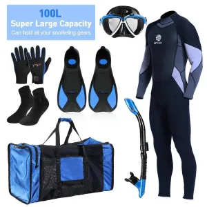 100L Mesh Duffle Gear Bag for Scuba Diving Snorkeling Swimming Beach Duffle Bag for Snorkeling Equipment 29.5" * 13.8" * 15.7"