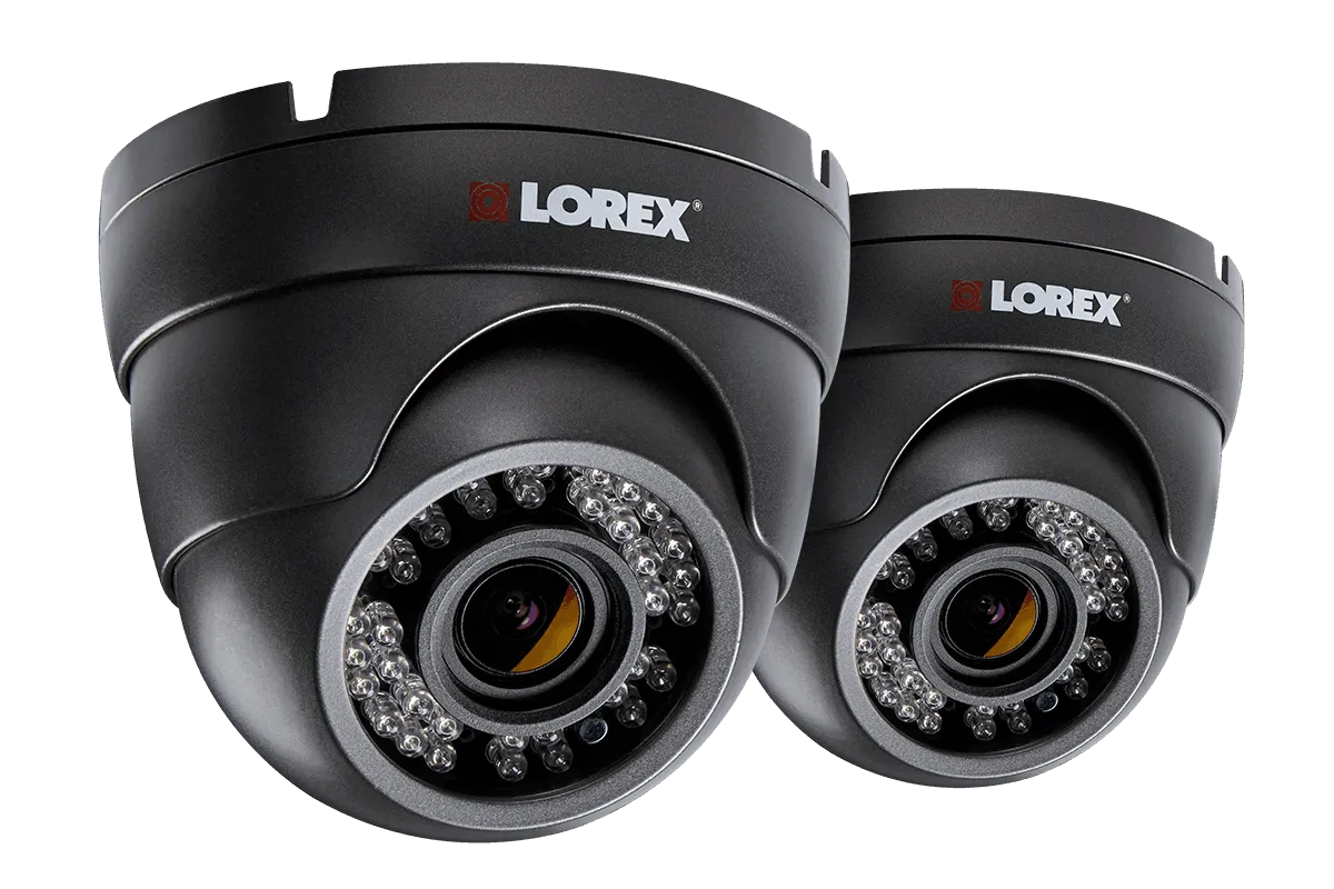 1080p HD Security Dome Cameras with 3x Zoom Lens, 150ft Night Vision (2-pack)