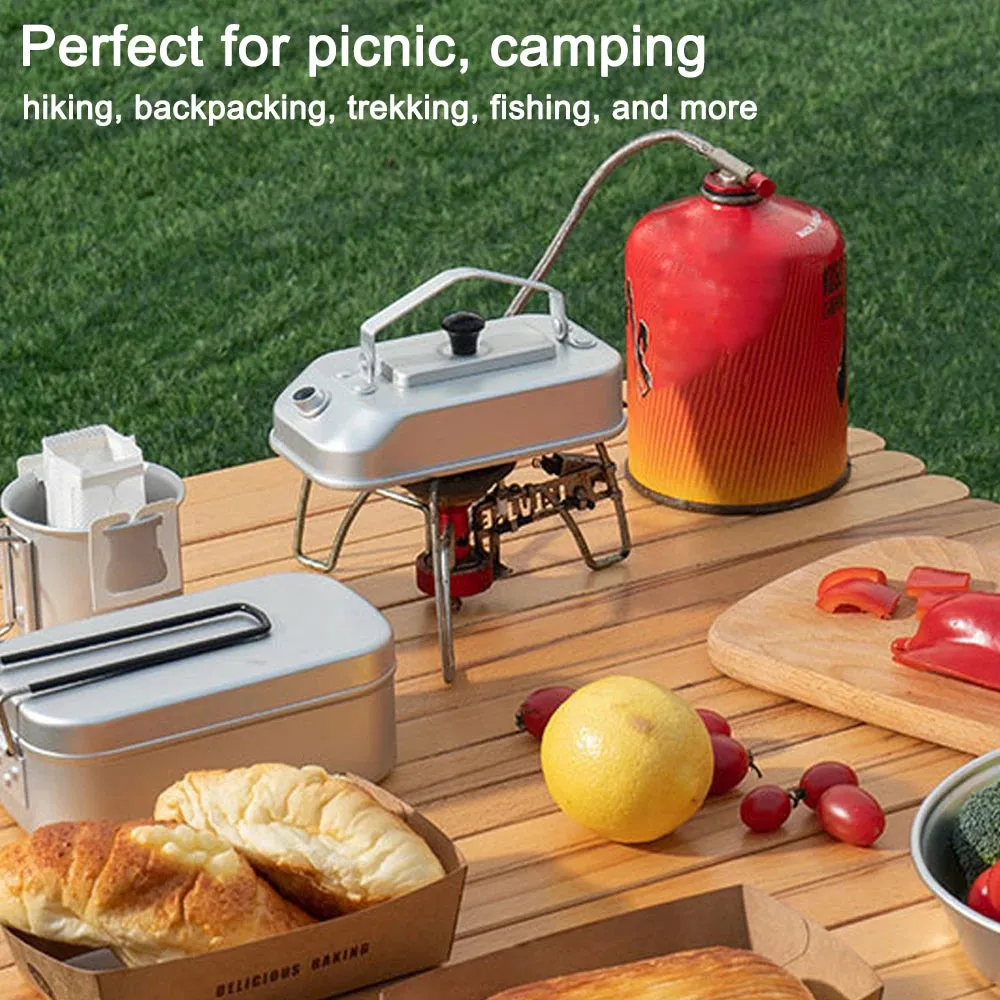 200ml Camping Kettle Outdoor Aluminum Alloy Kettle Foldable Handle Coffee Pot Picnic Water Boiler Teapot Cooking Accessory