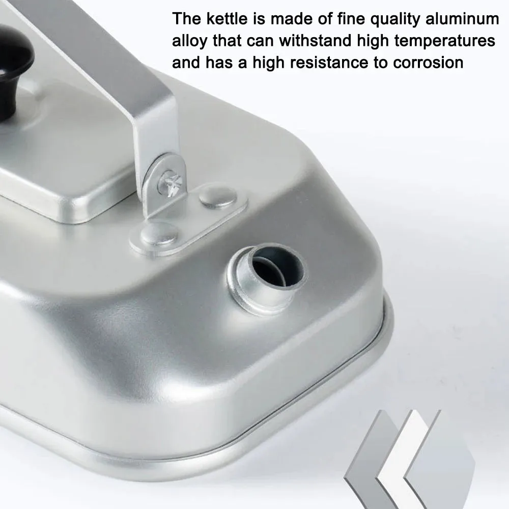 200ml Camping Kettle Outdoor Aluminum Alloy Kettle Foldable Handle Coffee Pot Picnic Water Boiler Teapot Cooking Accessory