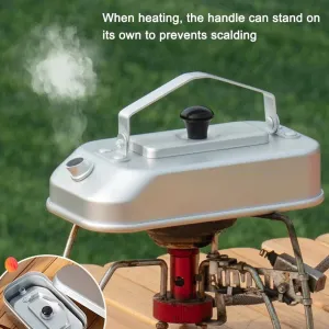 200ml Camping Kettle Outdoor Aluminum Alloy Kettle Foldable Handle Coffee Pot Picnic Water Boiler Teapot Cooking Accessory