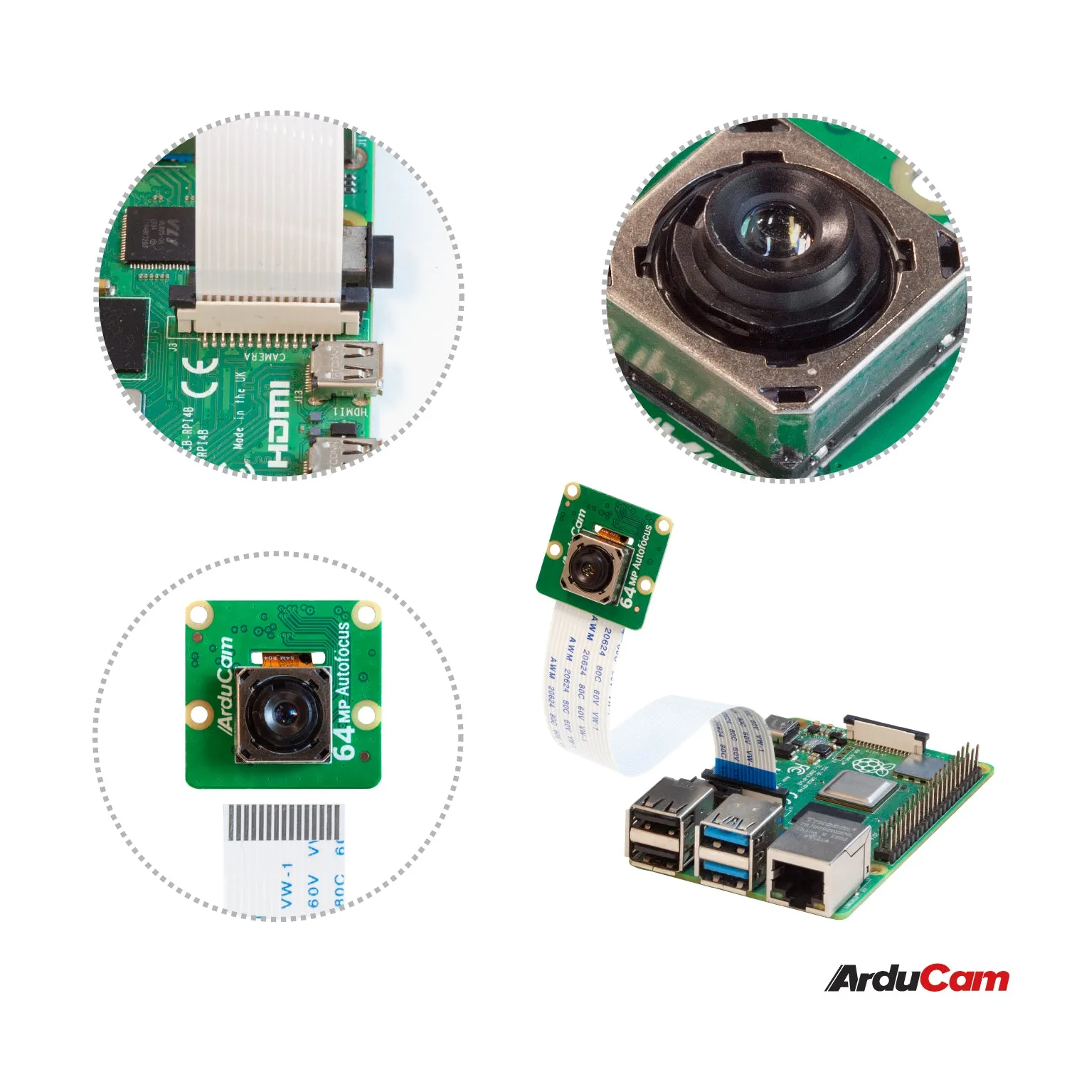 64MP Autofocus Camera for Raspberry Pi