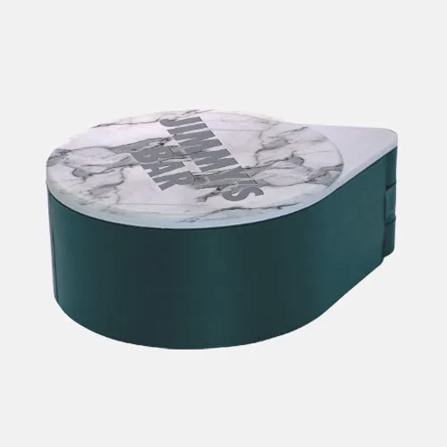 ADD YOUR NAME - Custom Glass Rimmer Lid - White Marble