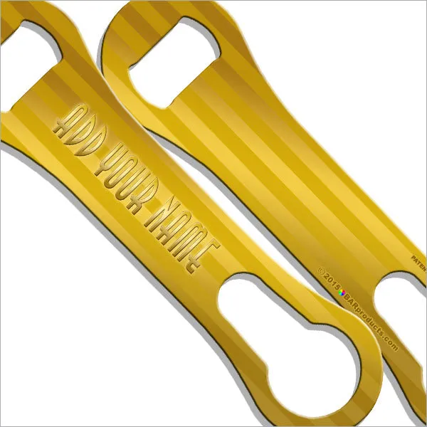 ADD YOUR NAME V-ROD® Bottle Opener – Foil Wrap – Several Color Options