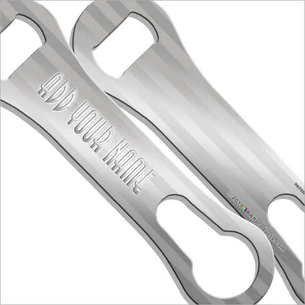 ADD YOUR NAME V-ROD® Bottle Opener – Foil Wrap – Several Color Options