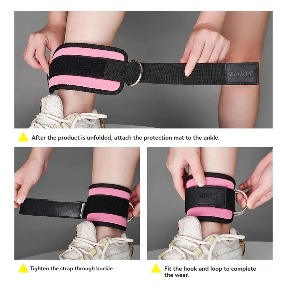 Adjustable Ankle Straps For Cable Machines Comfortable Cuffs For Glute & Leg Training