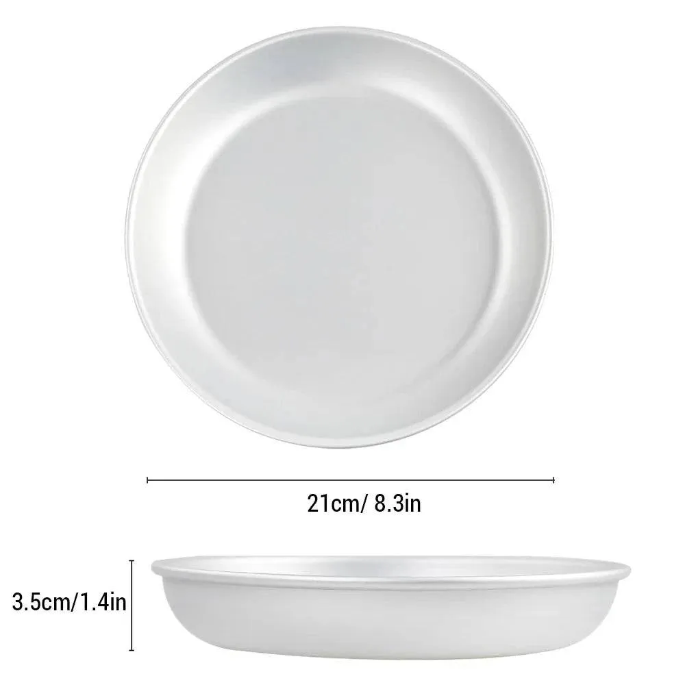 Aluminum Alloy Camping Plate Food Serving Dish Snack Dish Dessert Tray for Picnic