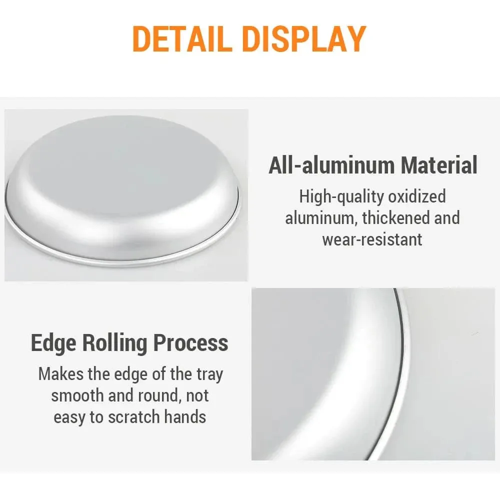Aluminum Alloy Camping Plate Food Serving Dish Snack Dish Dessert Tray for Picnic