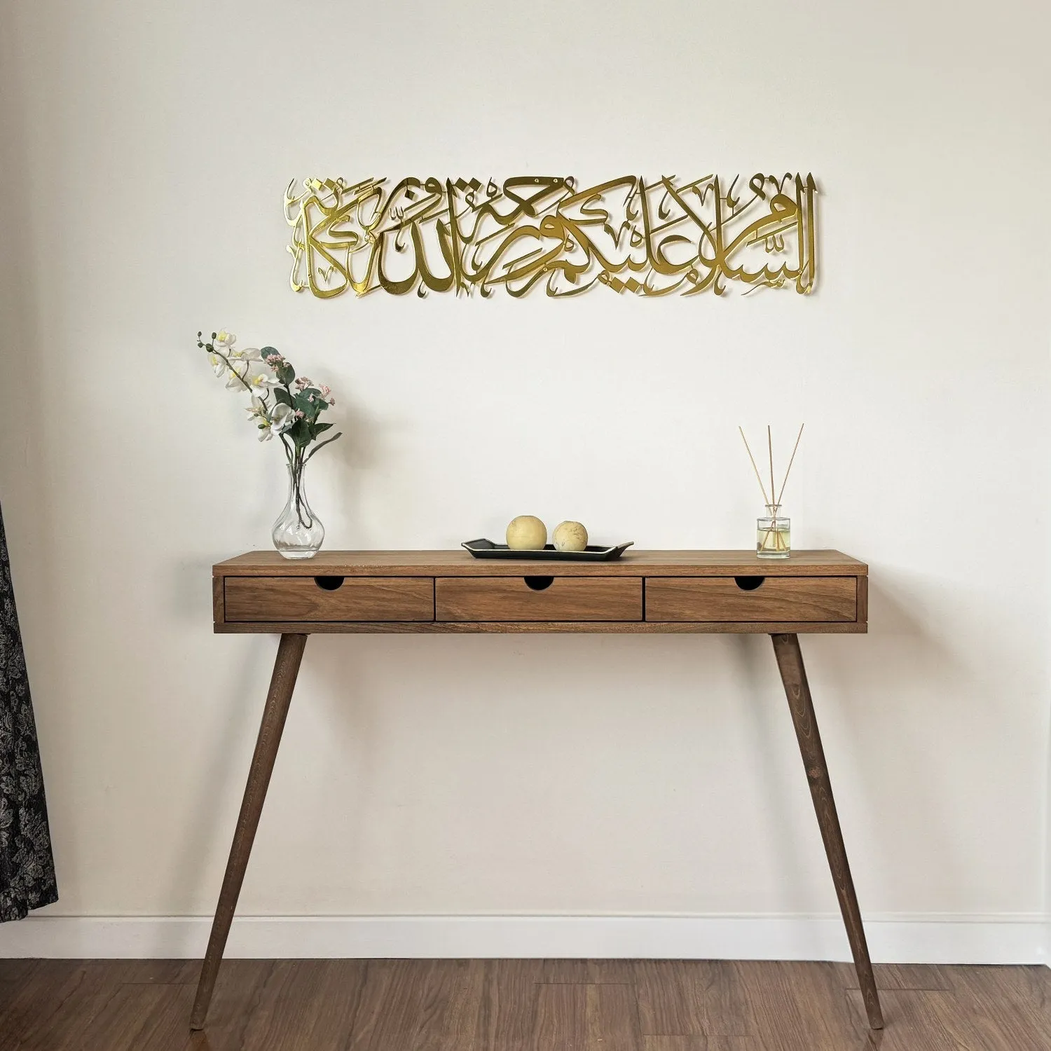 Assalamu Alaikum Wa Rahmatullahi Wa Barakatuh Shiny Metal Islamic Wall Art