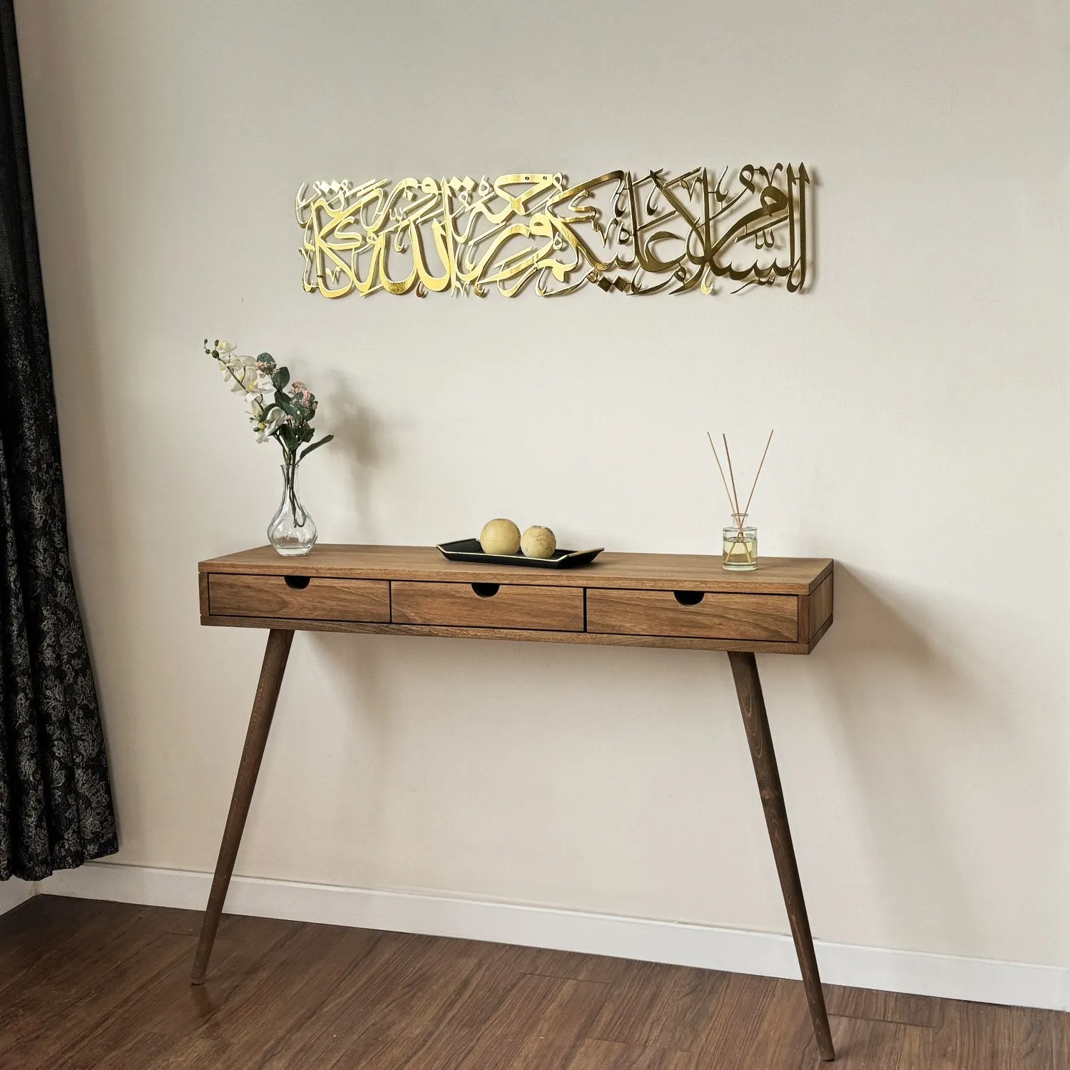Assalamu Alaikum Wa Rahmatullahi Wa Barakatuh Shiny Metal Islamic Wall Art