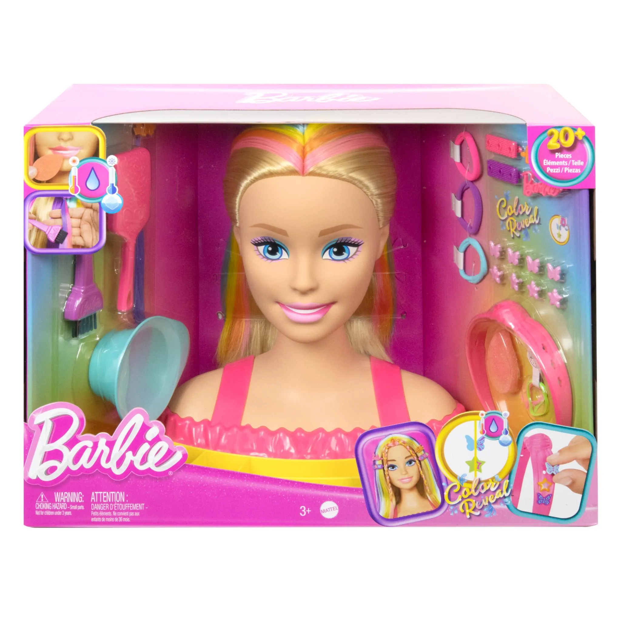 Barbie Neon Rainbow Deluxe Styling Head - Blonde