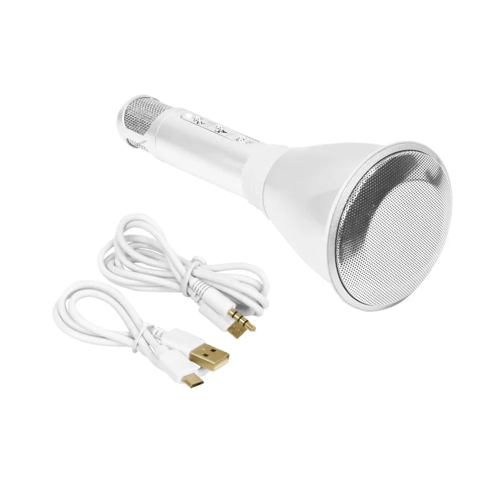 Bluetooth Karaoke Microphone Speaker System With Wireless Megaphone-Style Mic Broadcasting