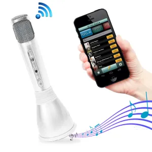 Bluetooth Karaoke Microphone Speaker System With Wireless Megaphone-Style Mic Broadcasting