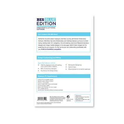 Brother BES Blue Embroidery & Lettering Software