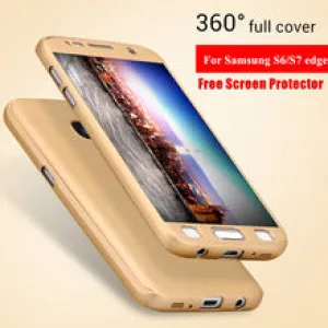 c-ku Luxury Cases For Samsung Galaxy S6 edge S7 edge 360 Degree Full Body Protection