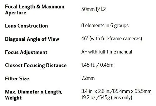 Canon EF 50mm f/1.2 L USM Lens for Canon Digital SLR Cameras - International Model
