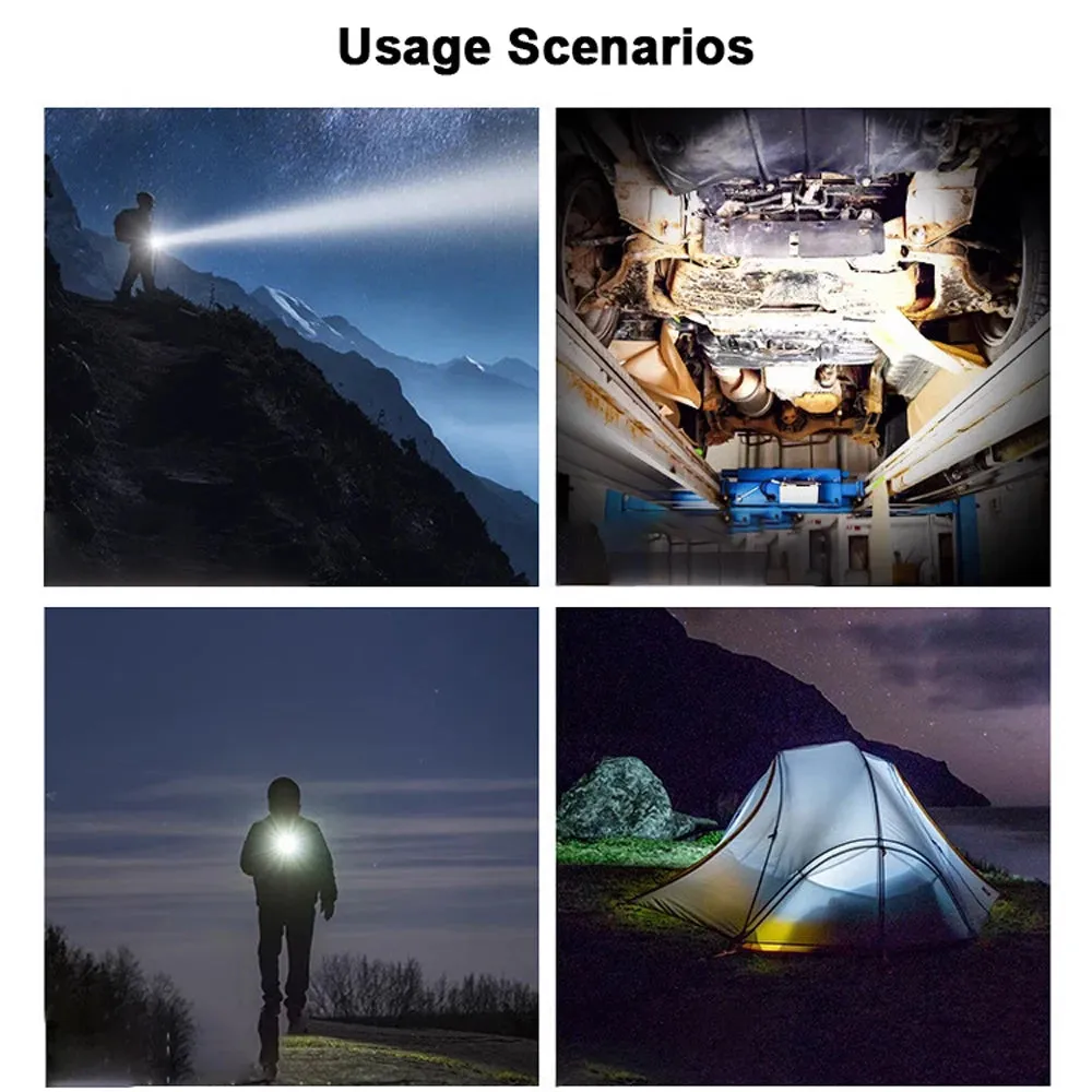 Compact Size Dual-Light Flashlight USB Rechargeable High Brightness Keychain Light Portable Outdoor Camping Fishing Light