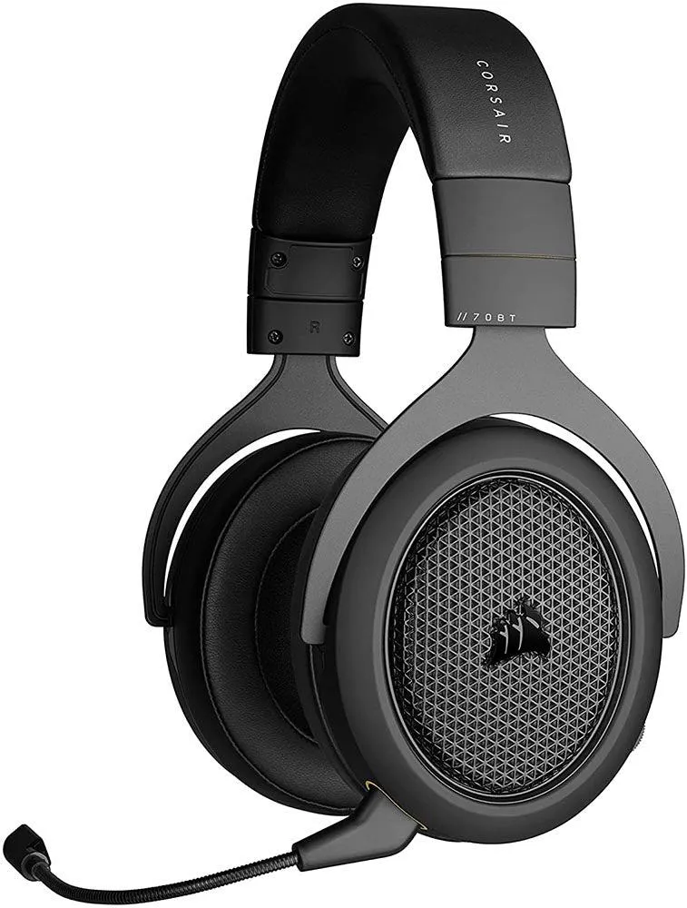 Corsair HS70 Bluetooth - Wired Gaming Headset with Bluetooth - Works with PC, Mac, Xbox Series X, Xbox Series S, Xbox One, PS5, PS4, Nintendo Switch, iOS and Android - Carbon/Black