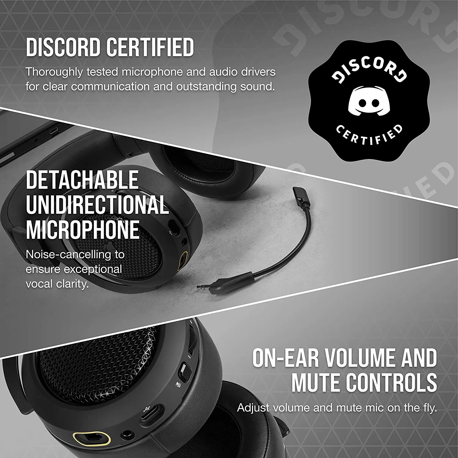 Corsair HS70 Bluetooth - Wired Gaming Headset with Bluetooth - Works with PC, Mac, Xbox Series X, Xbox Series S, Xbox One, PS5, PS4, Nintendo Switch, iOS and Android - Carbon/Black