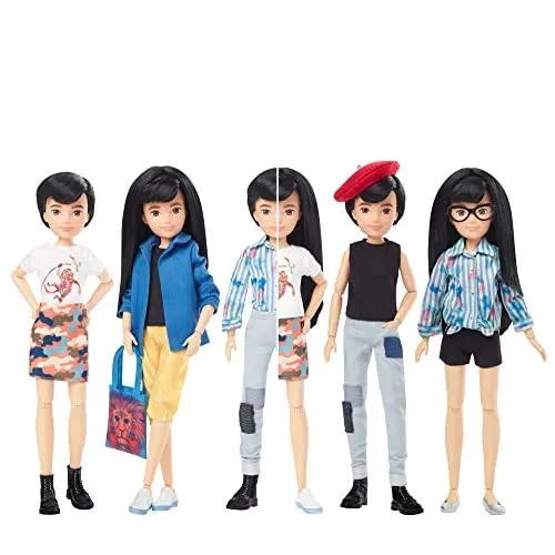 Creatable World Deluxe Character Kit Customizable Doll, Black Straight Hair
