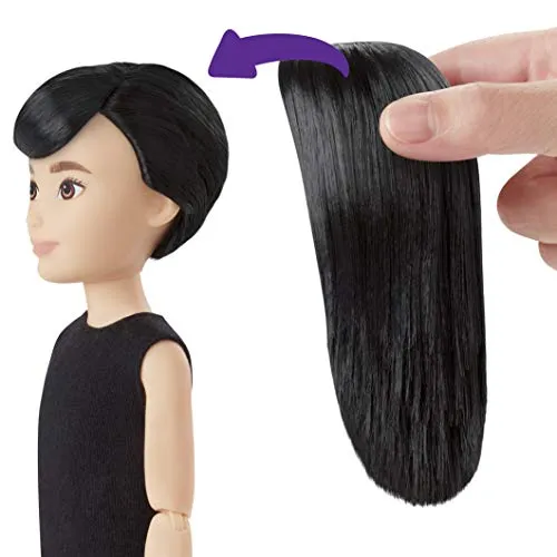 Creatable World Deluxe Character Kit Customizable Doll, Black Straight Hair