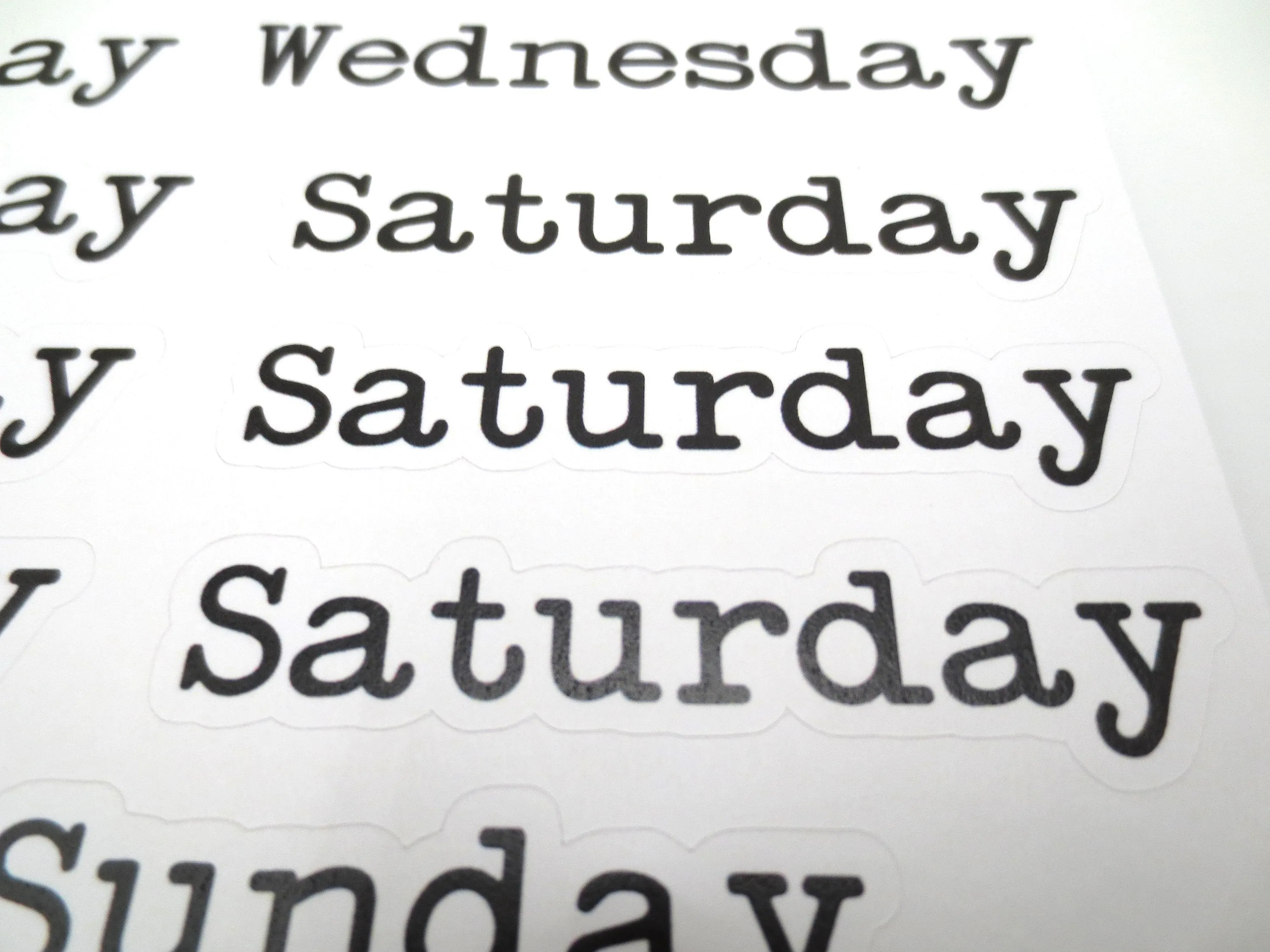 Days Of The Week Header Planner Stickers Style B