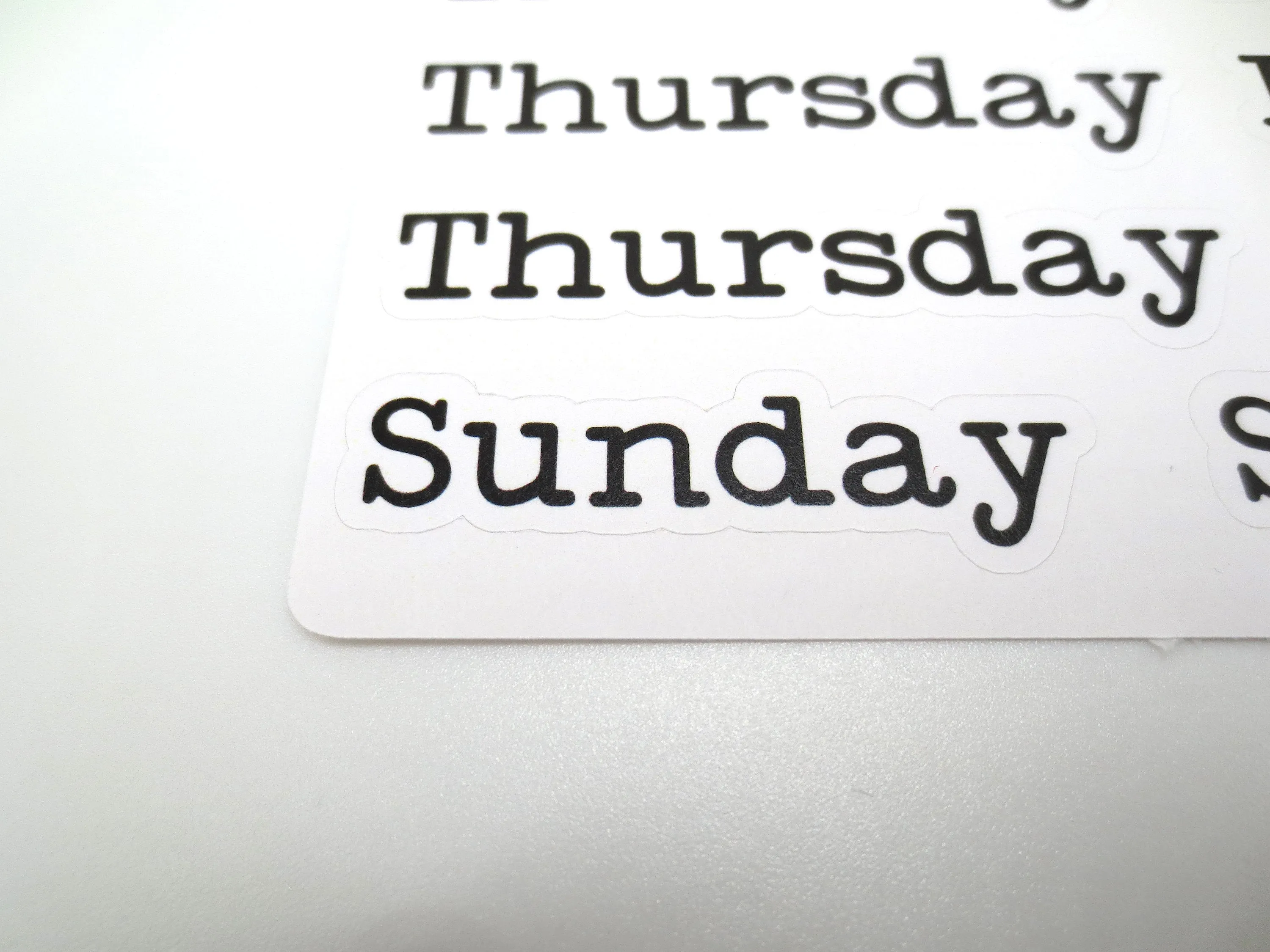 Days Of The Week Header Planner Stickers Style B