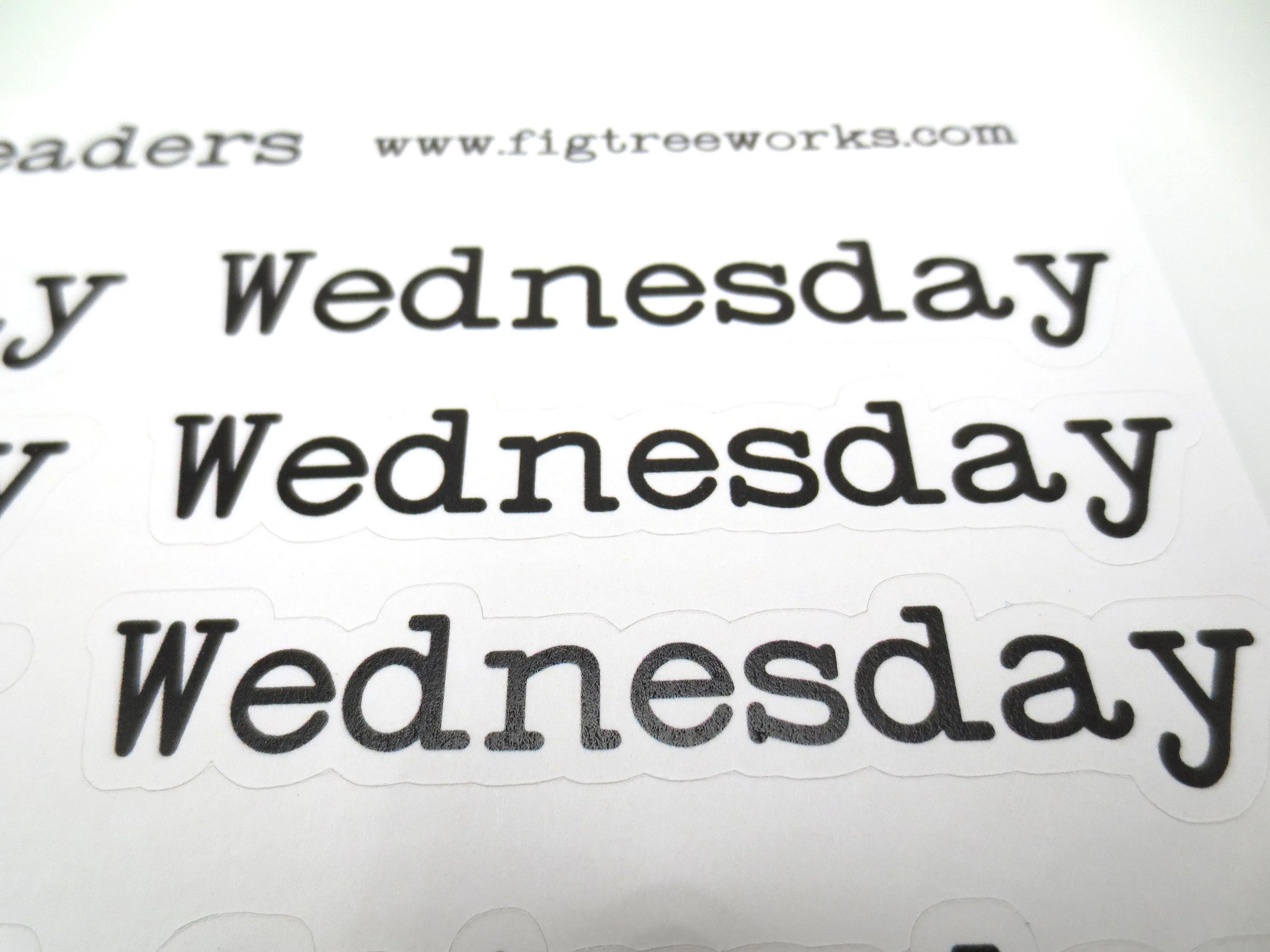 Days Of The Week Header Planner Stickers Style B