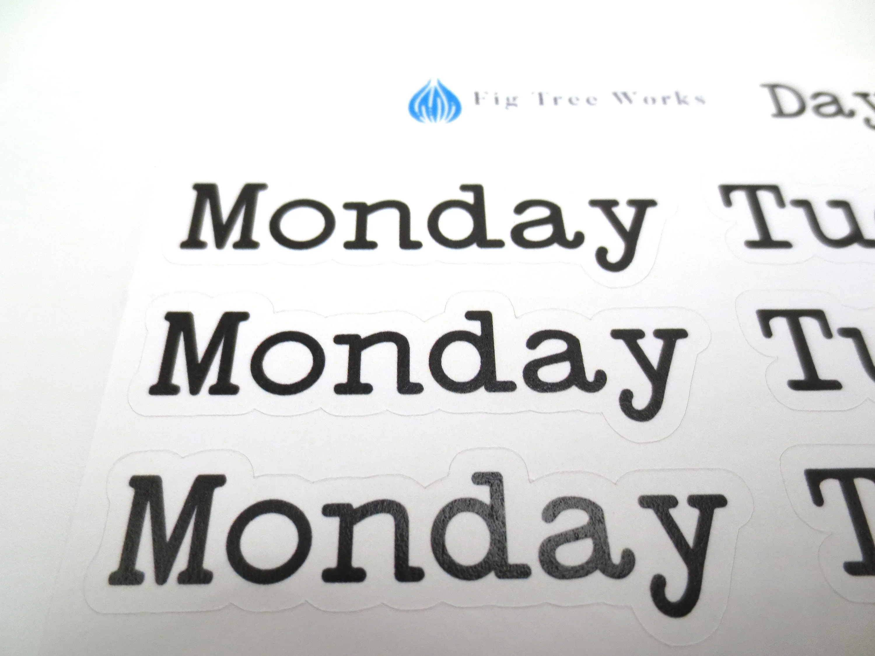 Days Of The Week Header Planner Stickers Style B