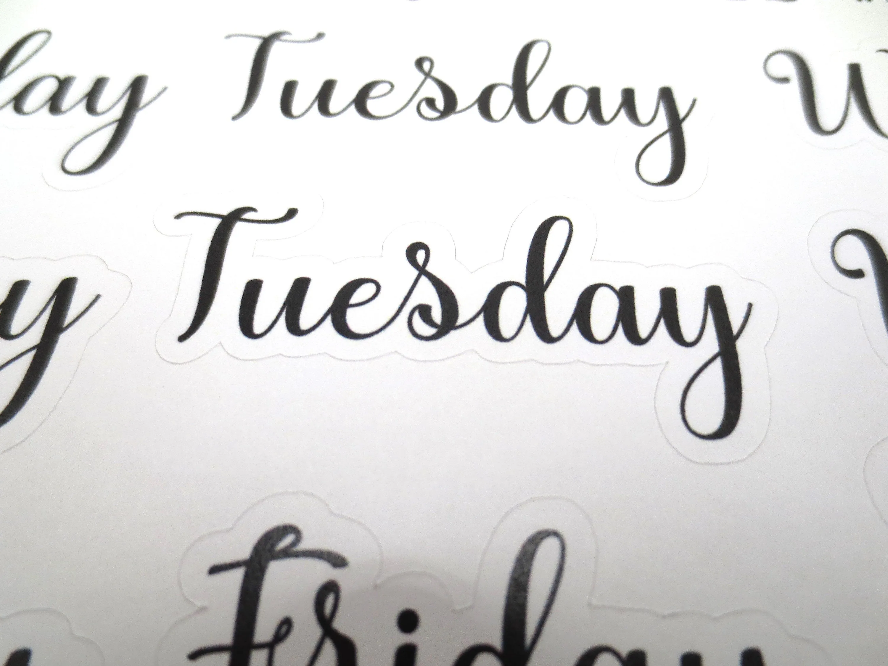 Days Of The Week Header Planner Stickers