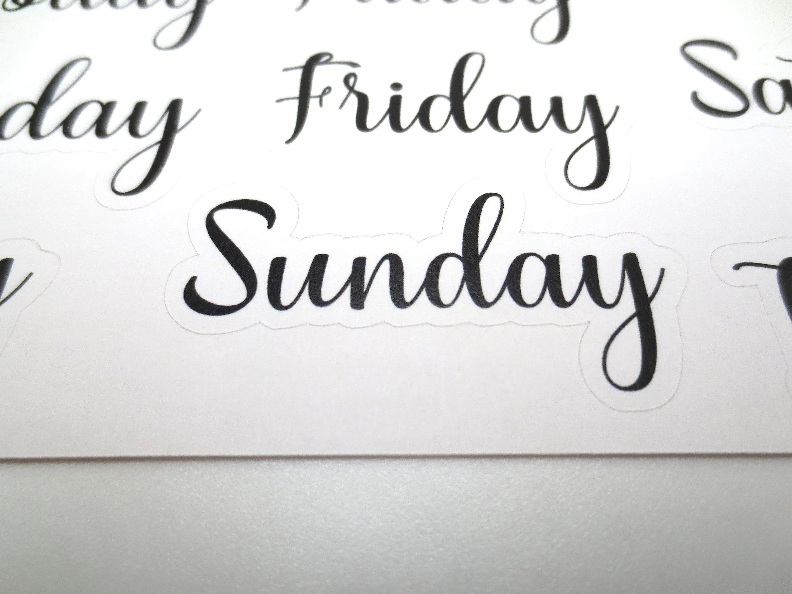 Days Of The Week Header Planner Stickers