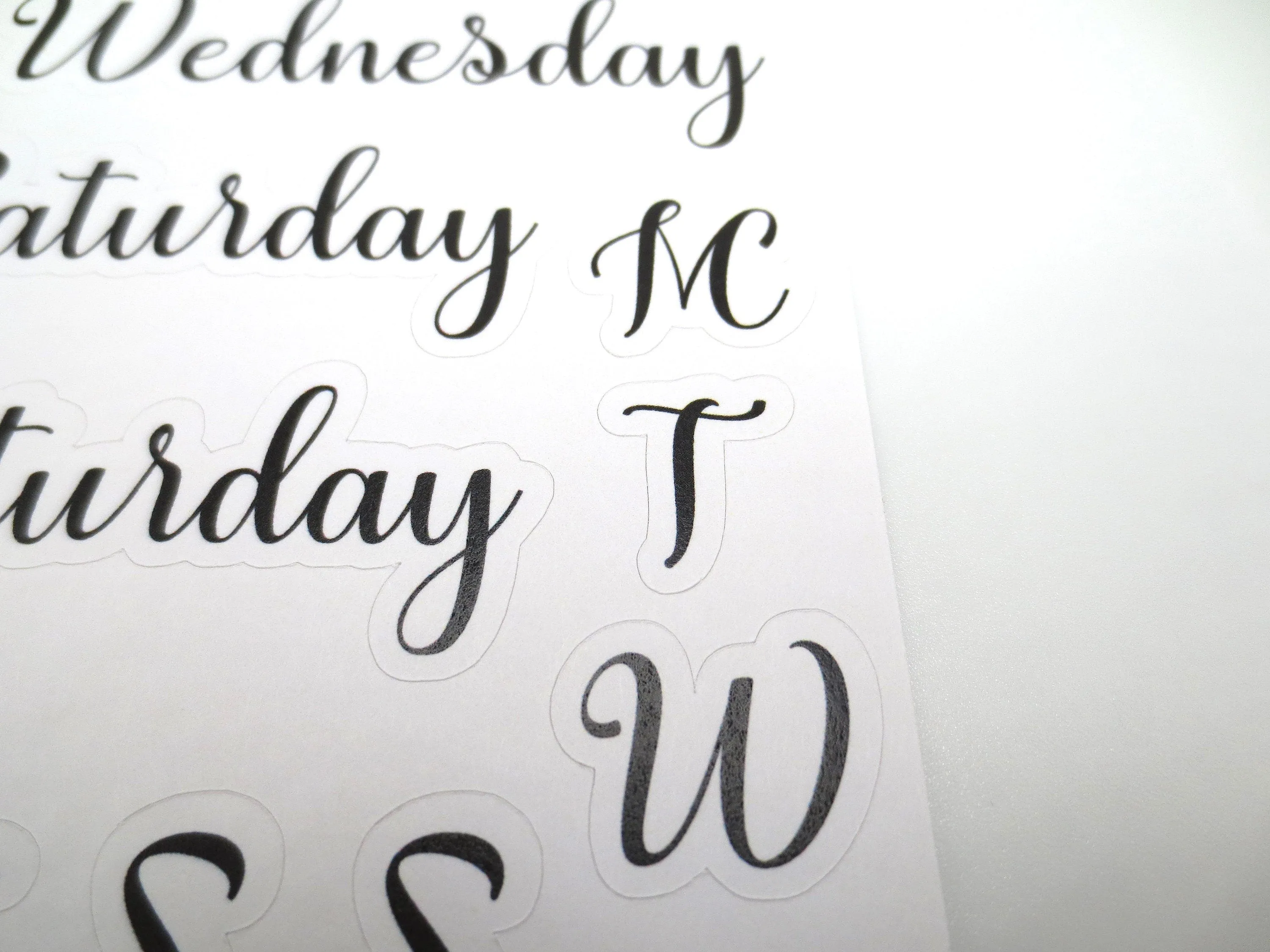 Days Of The Week Header Planner Stickers