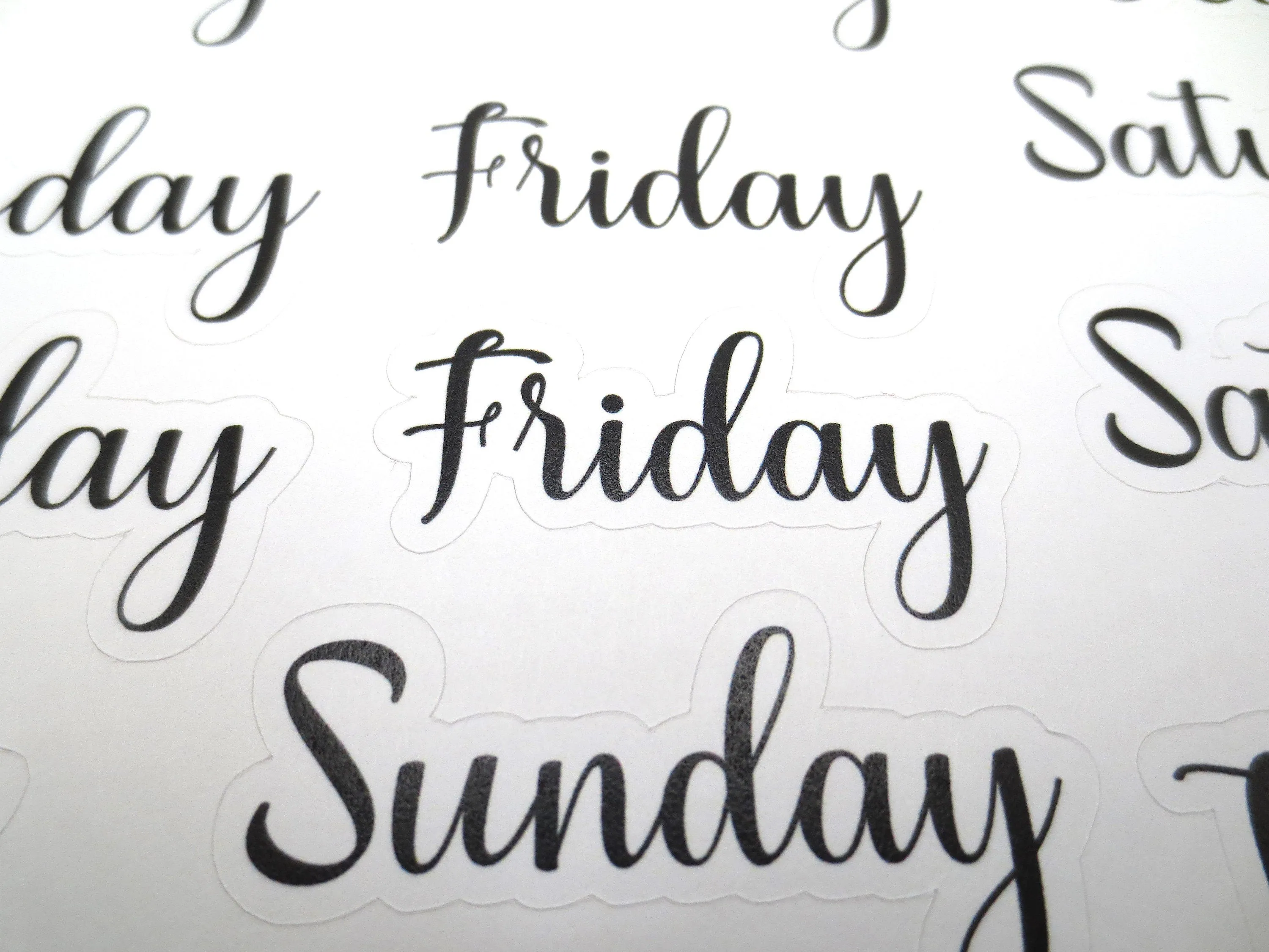 Days Of The Week Header Planner Stickers