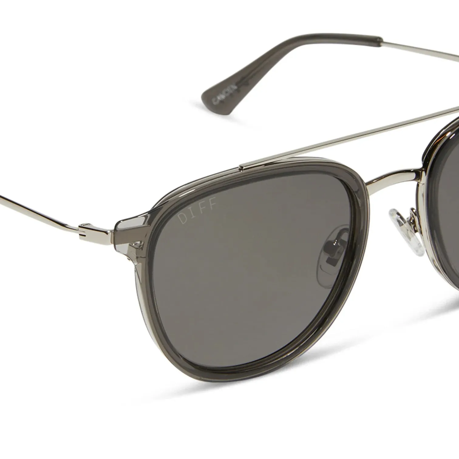 DIFF Camden Sunglasses - Polarized BLACK SMOKE