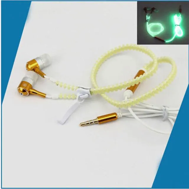 Ear Buds Glowing Earphones Glow in the Dark Luminous Headsets