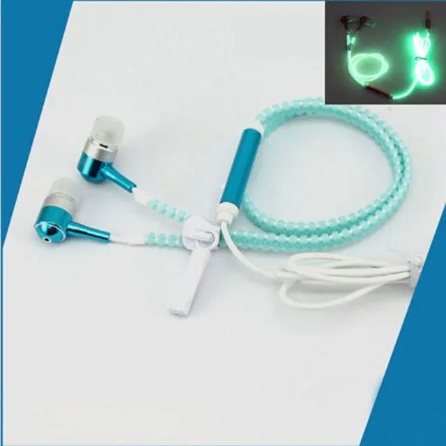 Ear Buds Glowing Earphones Glow in the Dark Luminous Headsets