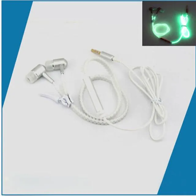 Ear Buds Glowing Earphones Glow in the Dark Luminous Headsets