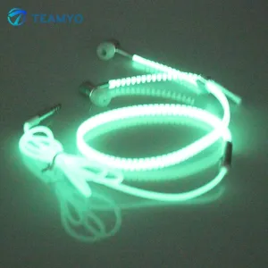 Ear Buds Glowing Earphones Glow in the Dark Luminous Headsets