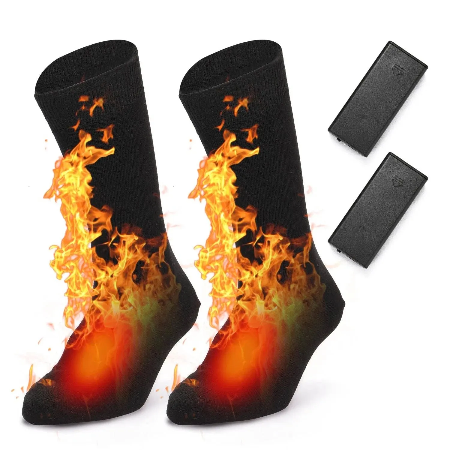 Electric Heated Socks Battery Powered Cold Weather Heat Socks Outdoor Riding Camping Hiking Motorcycle Warm Winter Socks