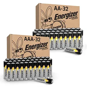 Energizer Alkaline Power AA Batteries and Alkaline Power AAA Batteries Variety Pack, 32 AA and 32 AAA Batteries, 64 Count