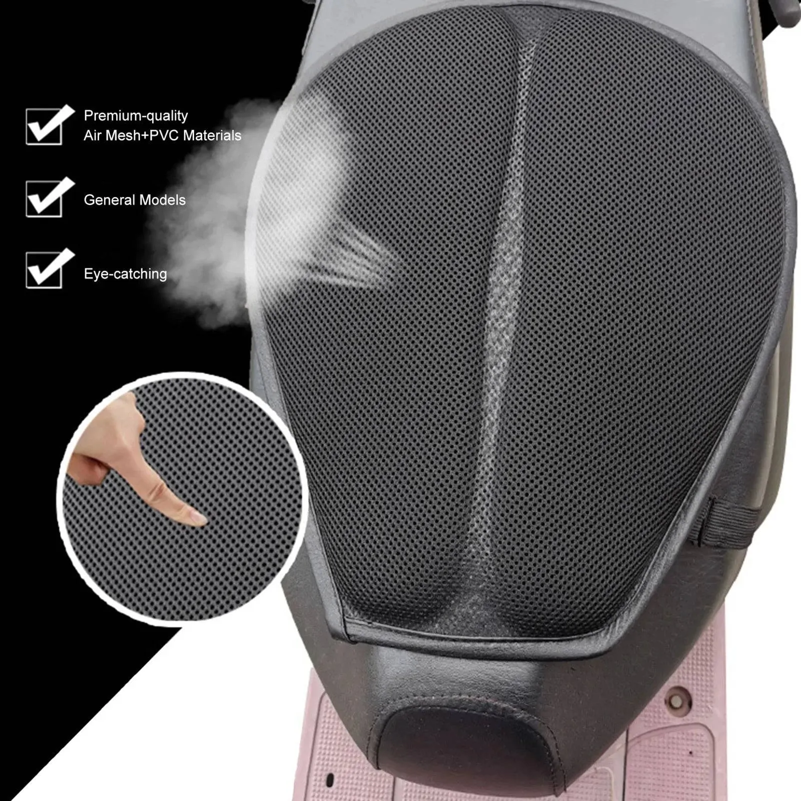 Five-layer Saddle Gel Seat Cushion Cooling Mesh Breathable Fabric Anti-vibration Accessories for Motorcycle