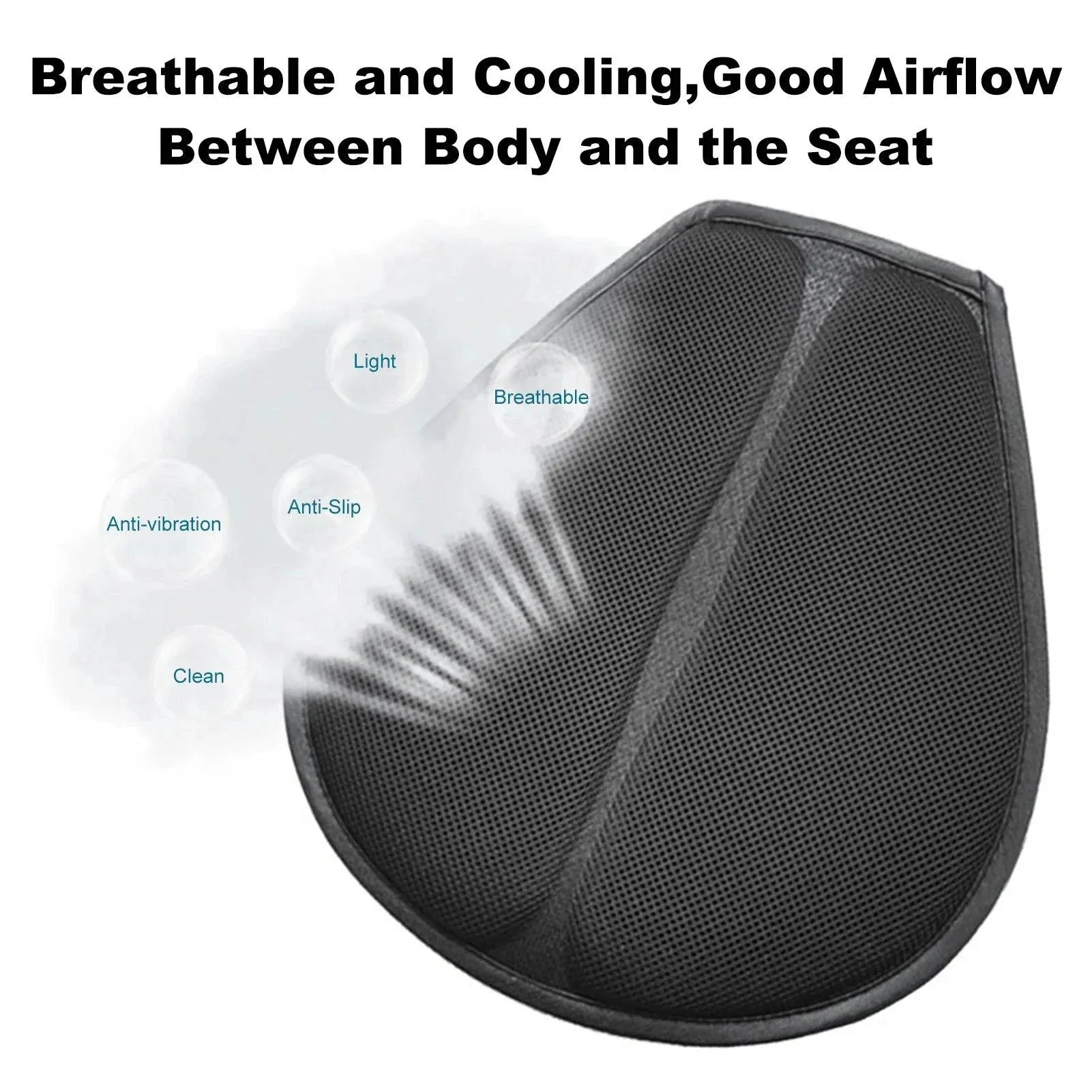 Five-layer Saddle Gel Seat Cushion Cooling Mesh Breathable Fabric Anti-vibration Accessories for Motorcycle