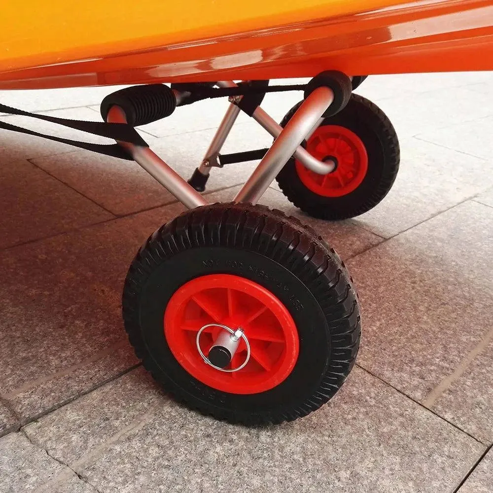 Foldable Kayak Trolley Canoe Dolly Tote Carrier Transport Portable Trailer Cart Removable Wheel Rowing Boat Kayak Accessories