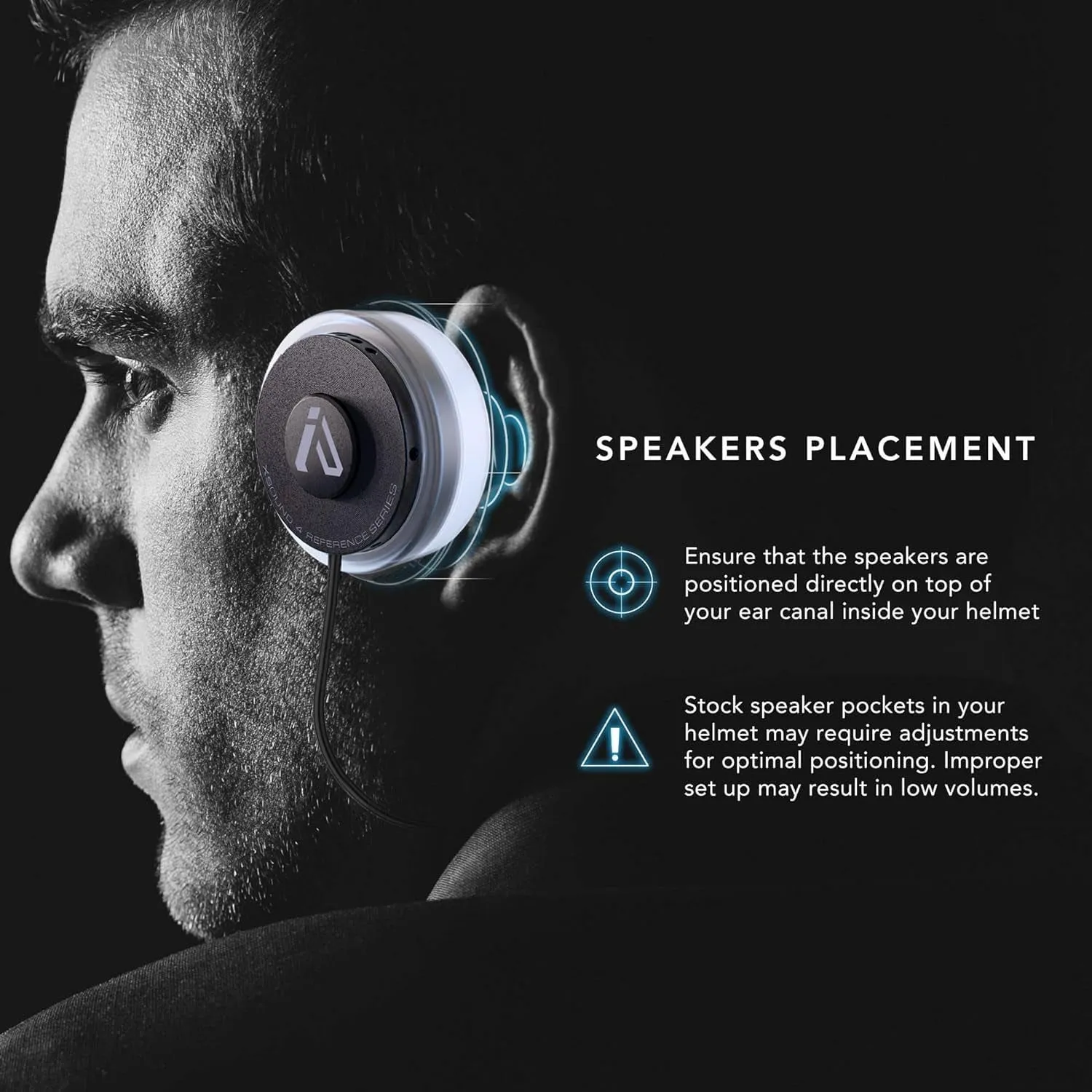 High Def Xsound 4 Helmet Speakers - Motorcycle Snowboard Helmet Speakers - Works with Most Comms with Earbud Ports – Includes Accessories for Install