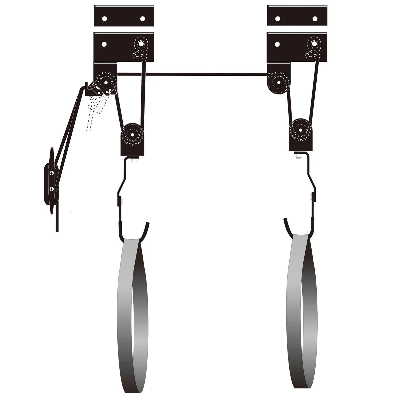 Kayak Lift Hanging Pulley System Kayak Ceiling Rack Garage Ceiling Mount for Bicycle Paddleboard Canoe Boat Kayak Accessories