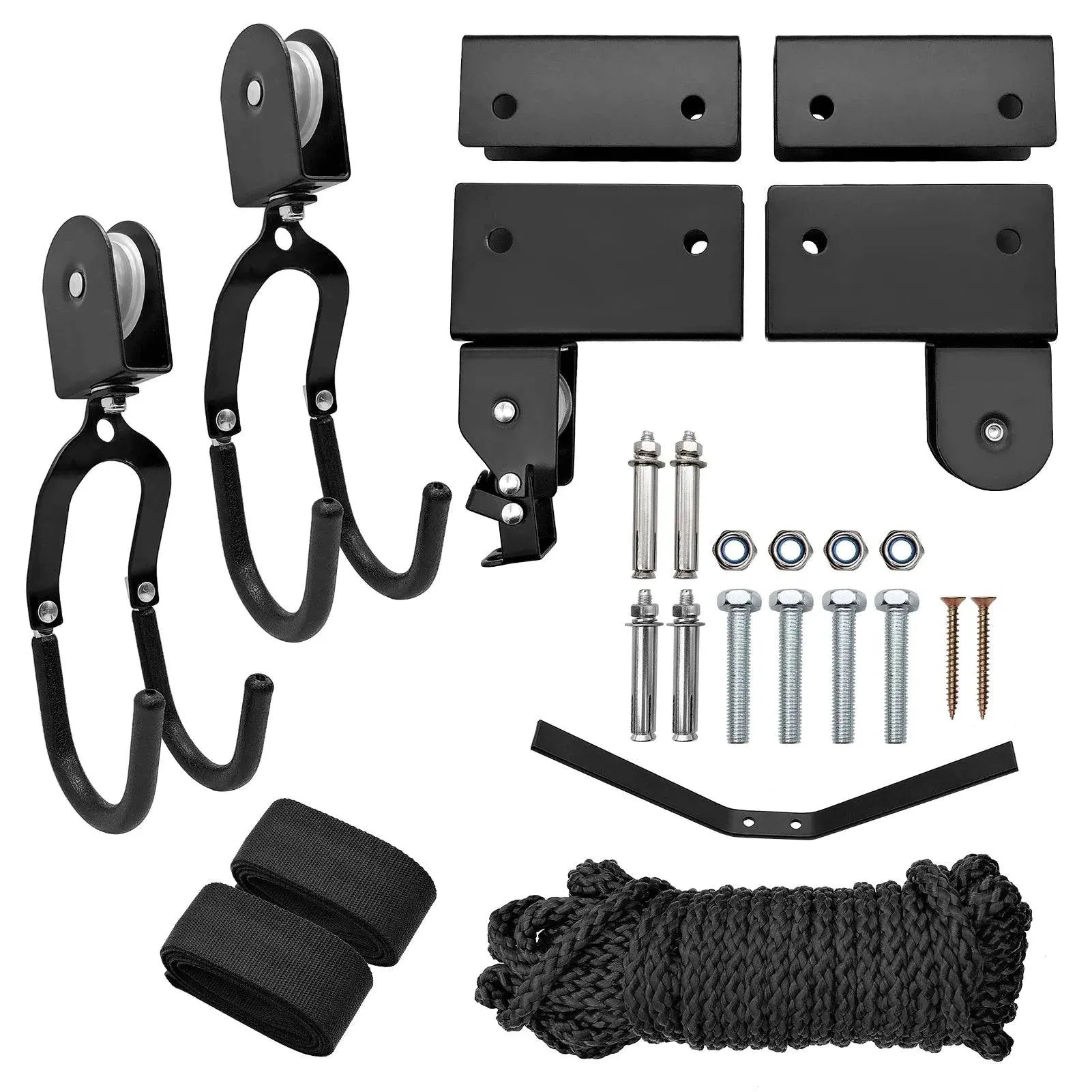 Kayak Lift Hanging Pulley System Kayak Ceiling Rack Garage Ceiling Mount for Bicycle Paddleboard Canoe Boat Kayak Accessories