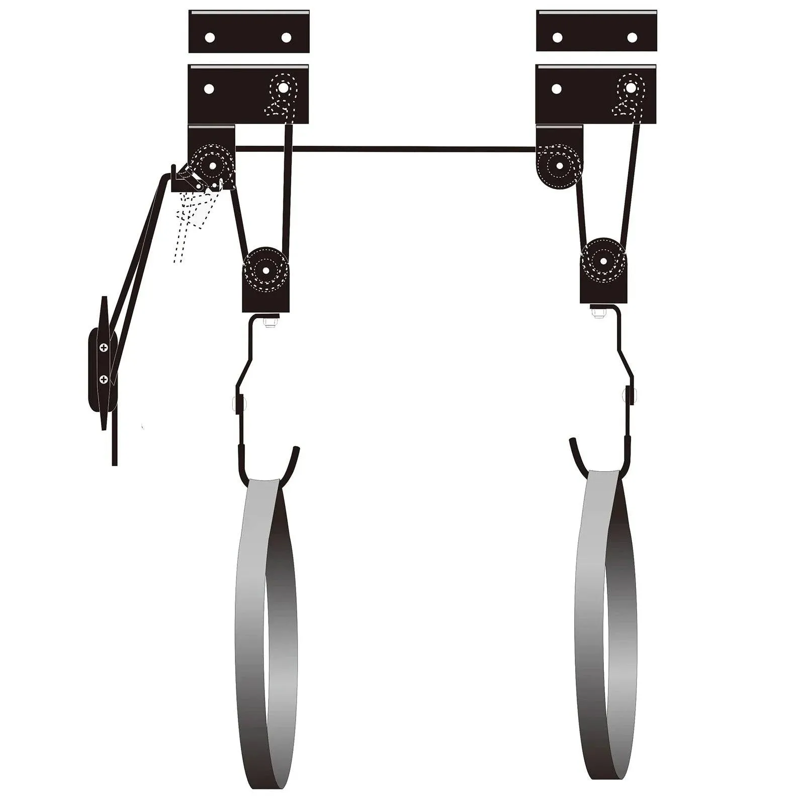 Kayak Lift Hanging Pulley System Kayak Ceiling Rack Garage Ceiling Mount for Bicycle Paddleboard Canoe Boat Kayak Accessories