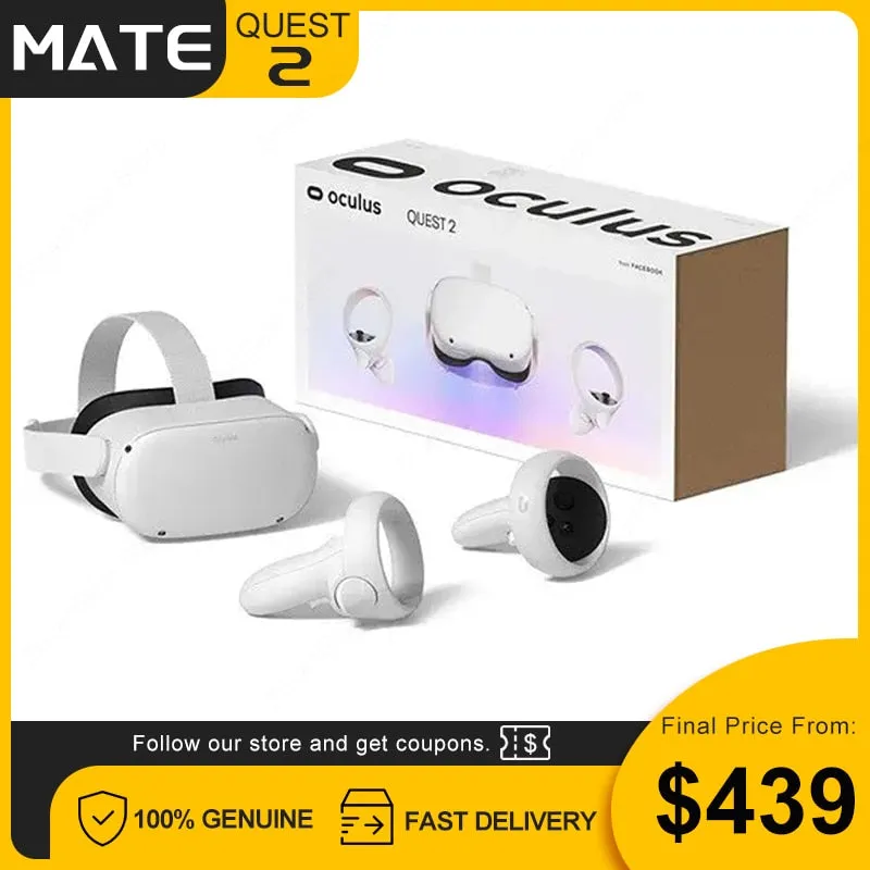 Meta/Oculus Quest 2 Advanced All-In-One Virtual Reality VR Headset Display Panoramic Somatosensory Game Consol 128GB/256GB