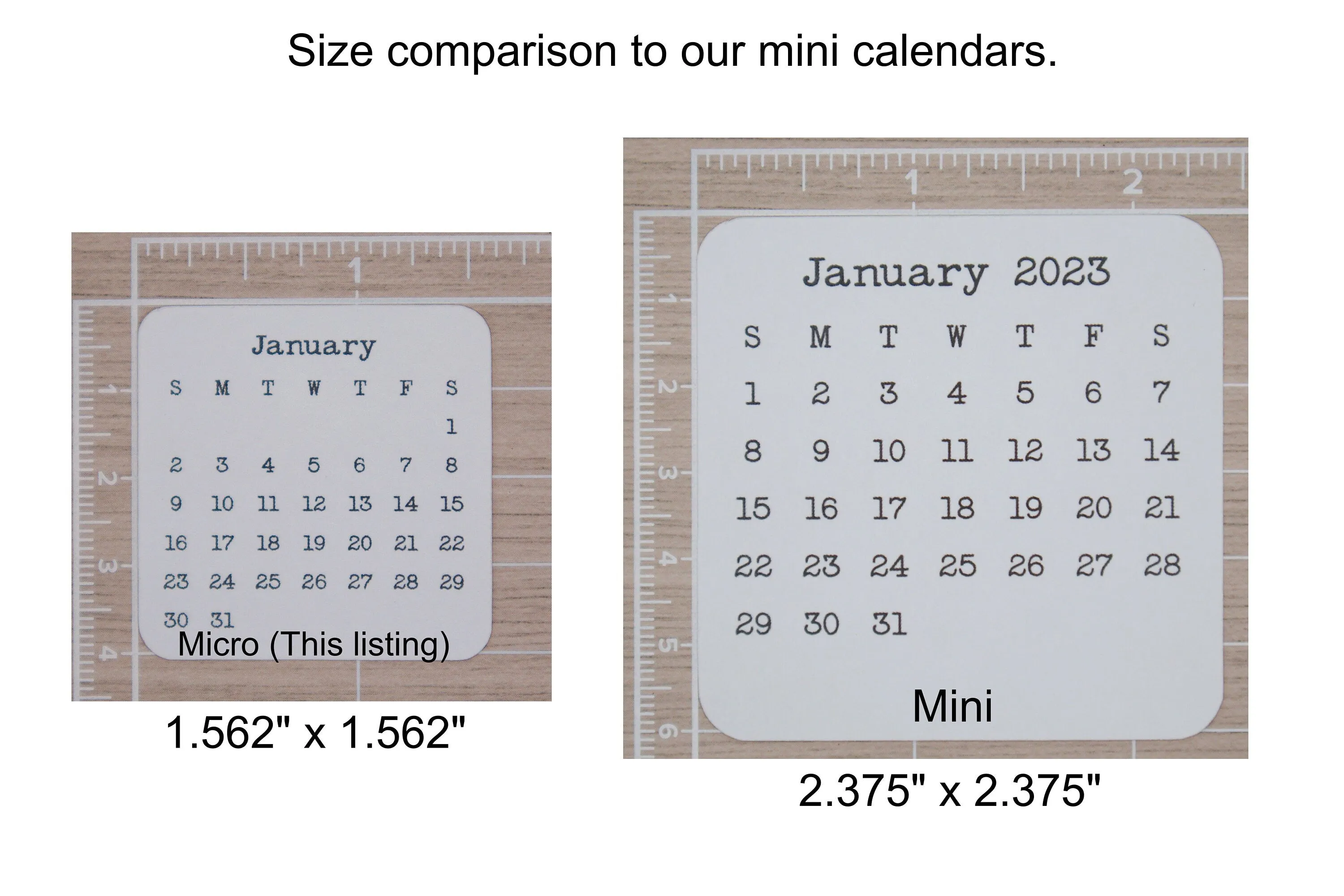 Micro Calendar Stickers